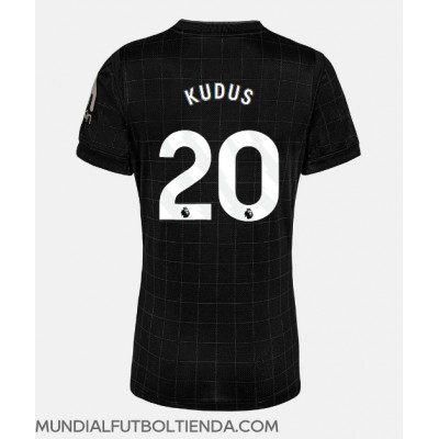 Camiseta Tottenham Hotspur Mohammed Kudus #20 Segunda Equipación Replica 2025-26 para mujer mangas cortas Camiseta Tottenham Hotspur Mohammed Kudus #20 Segunda Equipación Replica 2025-26 para mujer mangas cortas